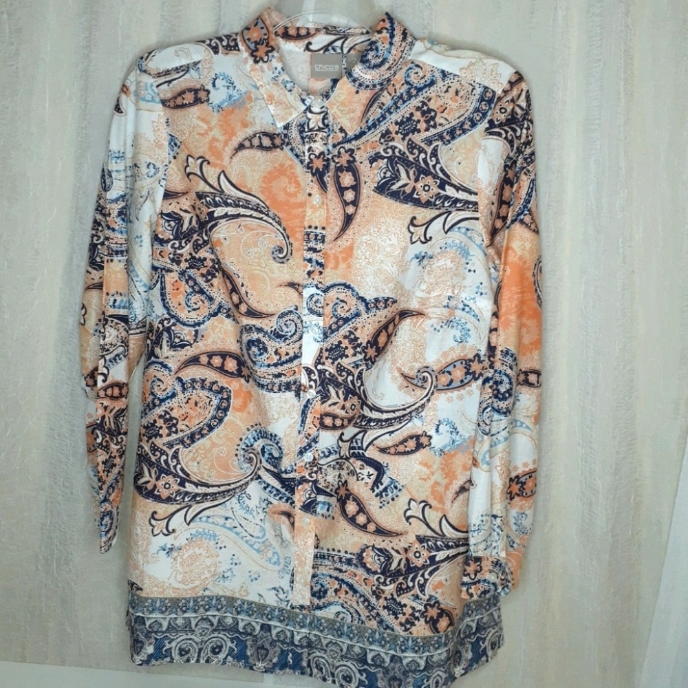 Chico's  Cotton Paisley ‎ Blouse